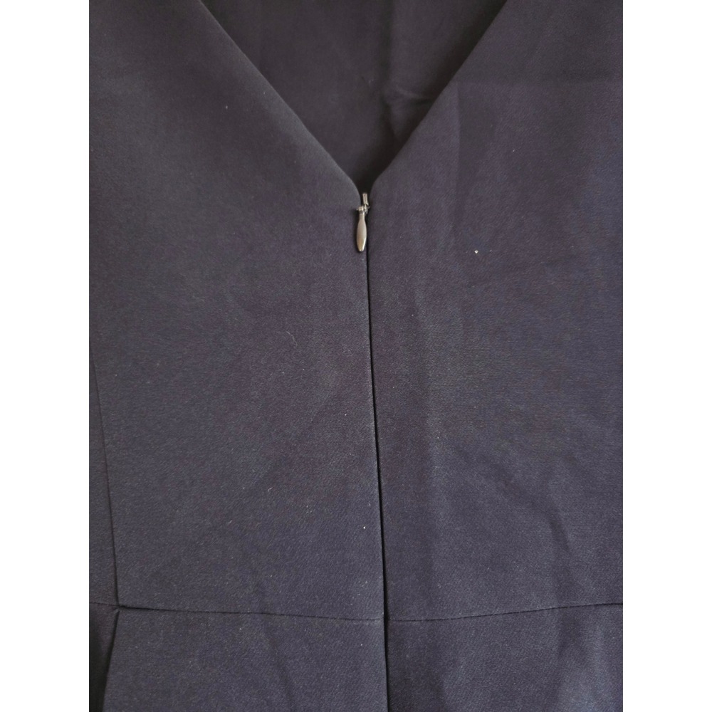 Eliza J 8 Dark Navy Blue (almost Black) Sleeveless Ruffle‎ Front Gown Dress NWT - Picture 13 of 13